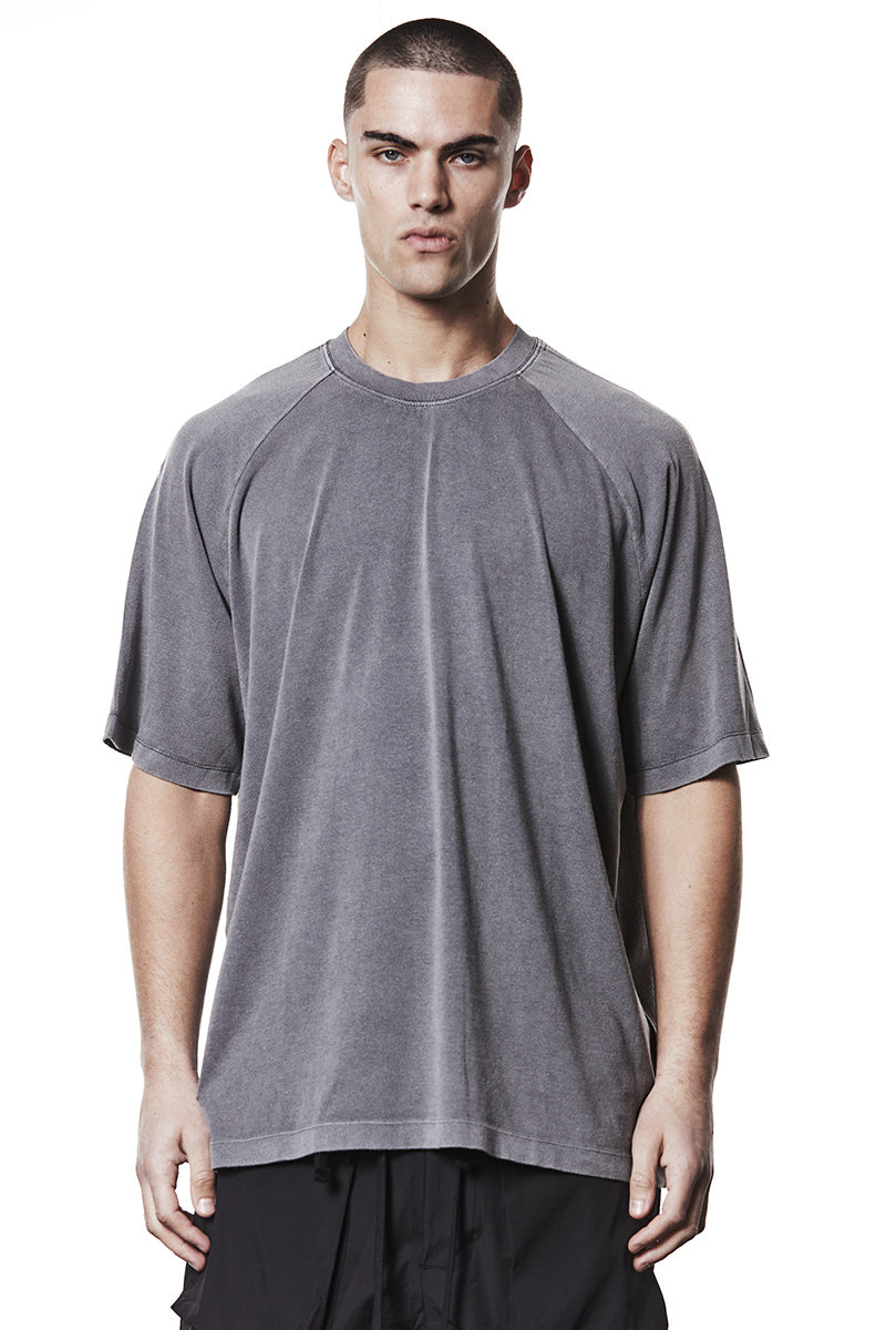 USED GREY OVERSIZED FLUFFY JERSEY TEE
