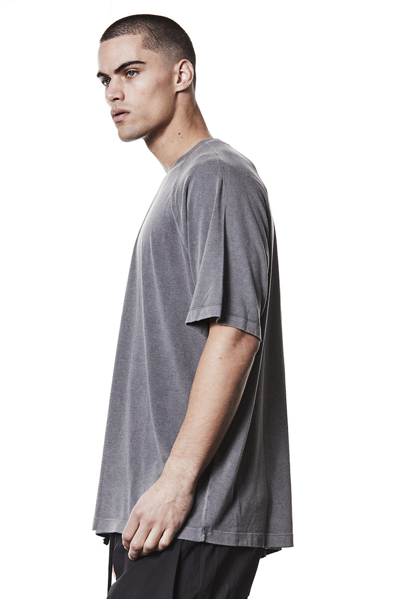 USED GREY OVERSIZED FLUFFY JERSEY TEE