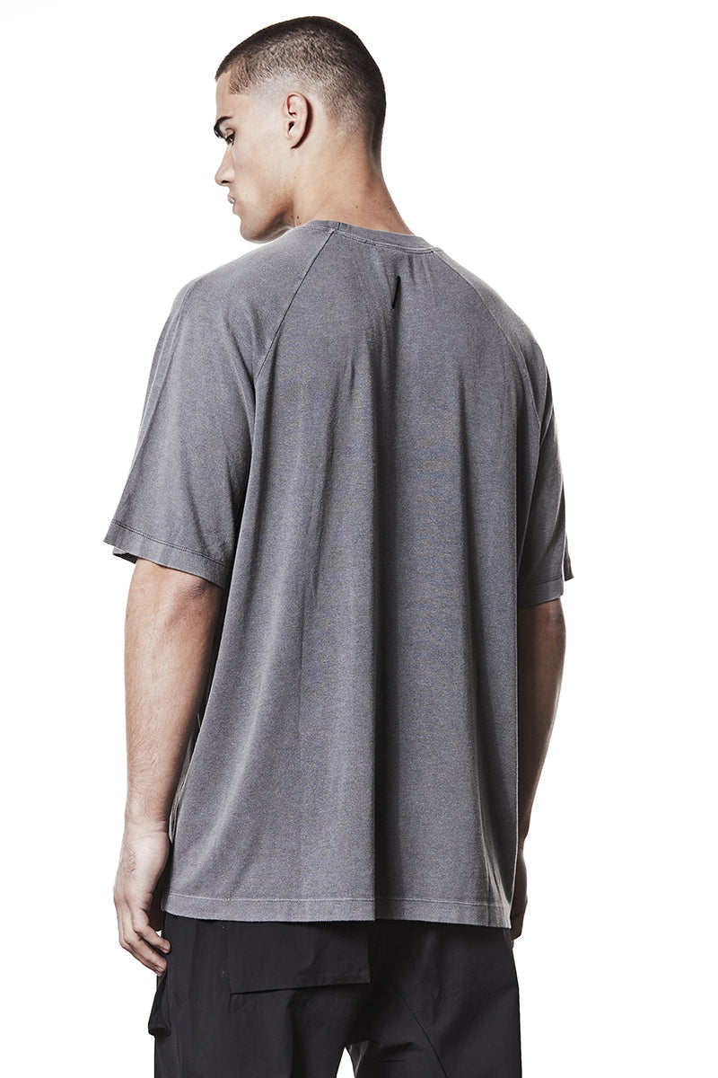 USED GREY OVERSIZED FLUFFY JERSEY TEE