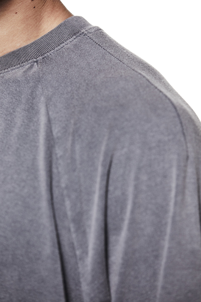 USED GREY OVERSIZED FLUFFY JERSEY TEE