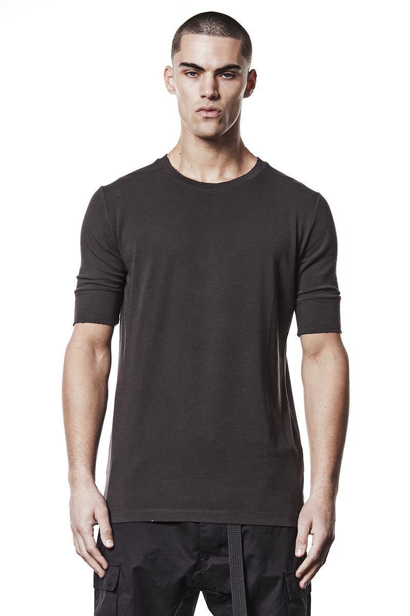 NIGHT BROWN SOFT FLUFFY JERSEY TEE