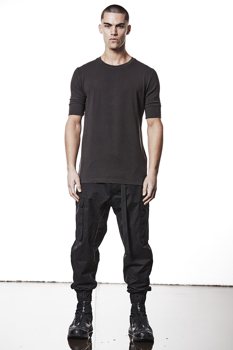 NIGHT BROWN SOFT FLUFFY JERSEY TEE