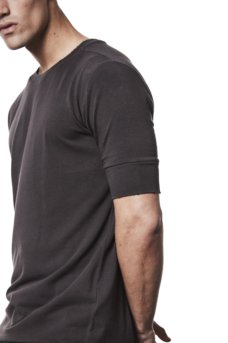 NIGHT BROWN SOFT FLUFFY JERSEY TEE