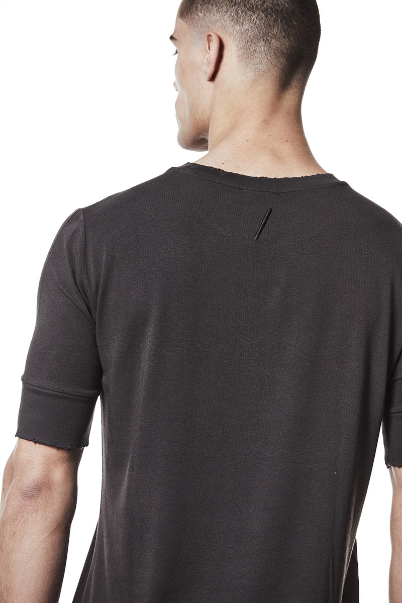 NIGHT BROWN SOFT FLUFFY JERSEY TEE