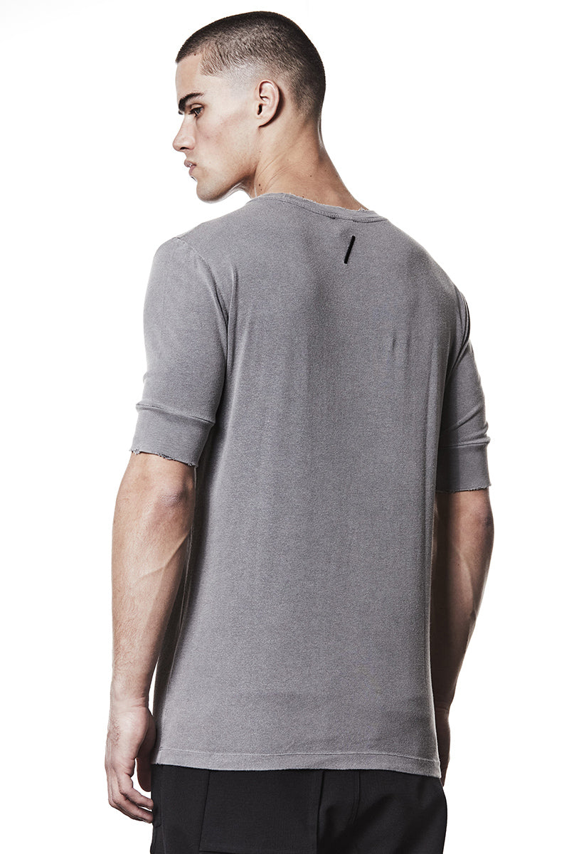 USED GREY SOFT FLUFFY JERSEY TEE