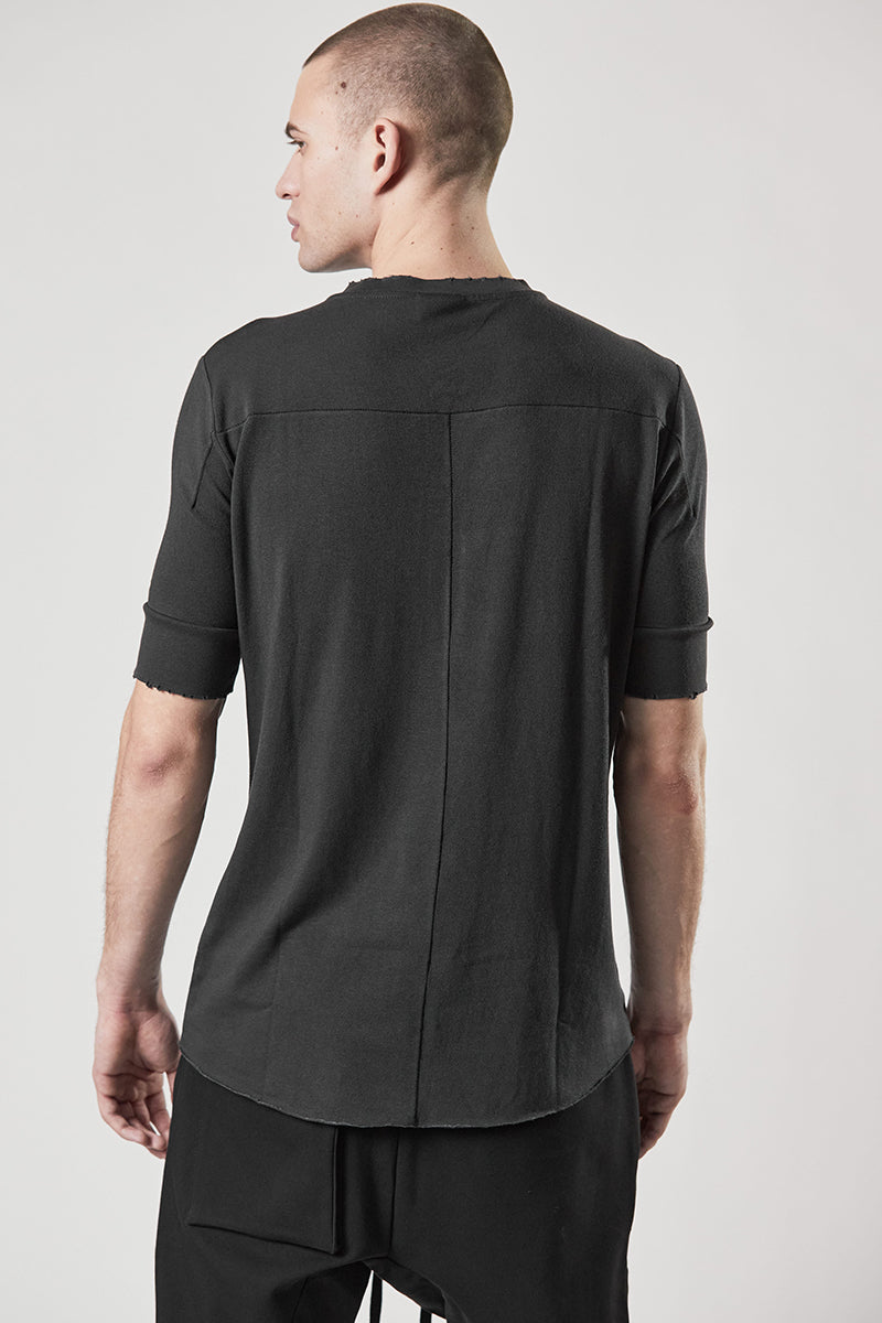 IRON GREY STAND-UP-COLLAR SHIRT