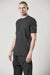 IRON GREY CONTRAST STITCHING TEE