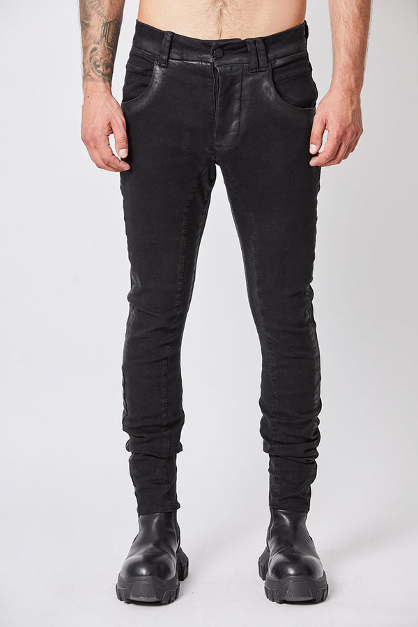Matt black coated jeans | Black coated jeans, Black coat, Jean coat