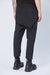 BLACK CROPPED DRAWSTRING TROUSERS