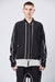 BLACK CONTRAST PIPINGS BOMBER JACKET