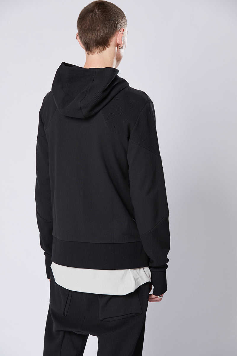 BLACK SWEAT ZIP SWEATSHIRT