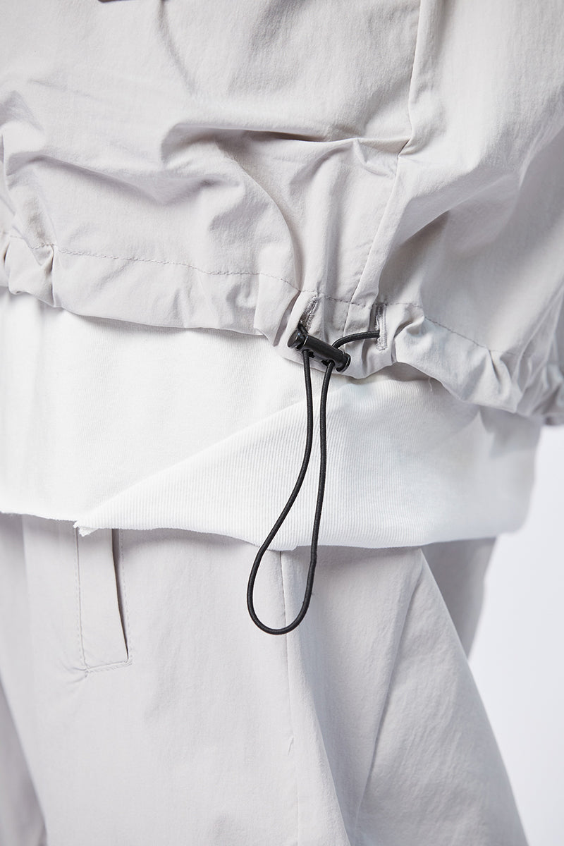 SILVER STRETCH BOMBER JACKET