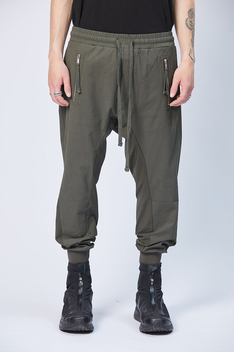 IVY GREEN DROP CROTH TECH PANTS