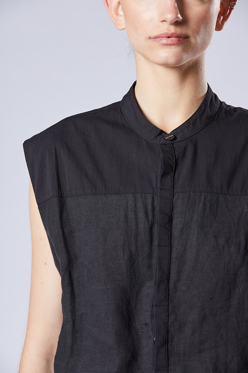 BLACK LINEN JUMPSUIT