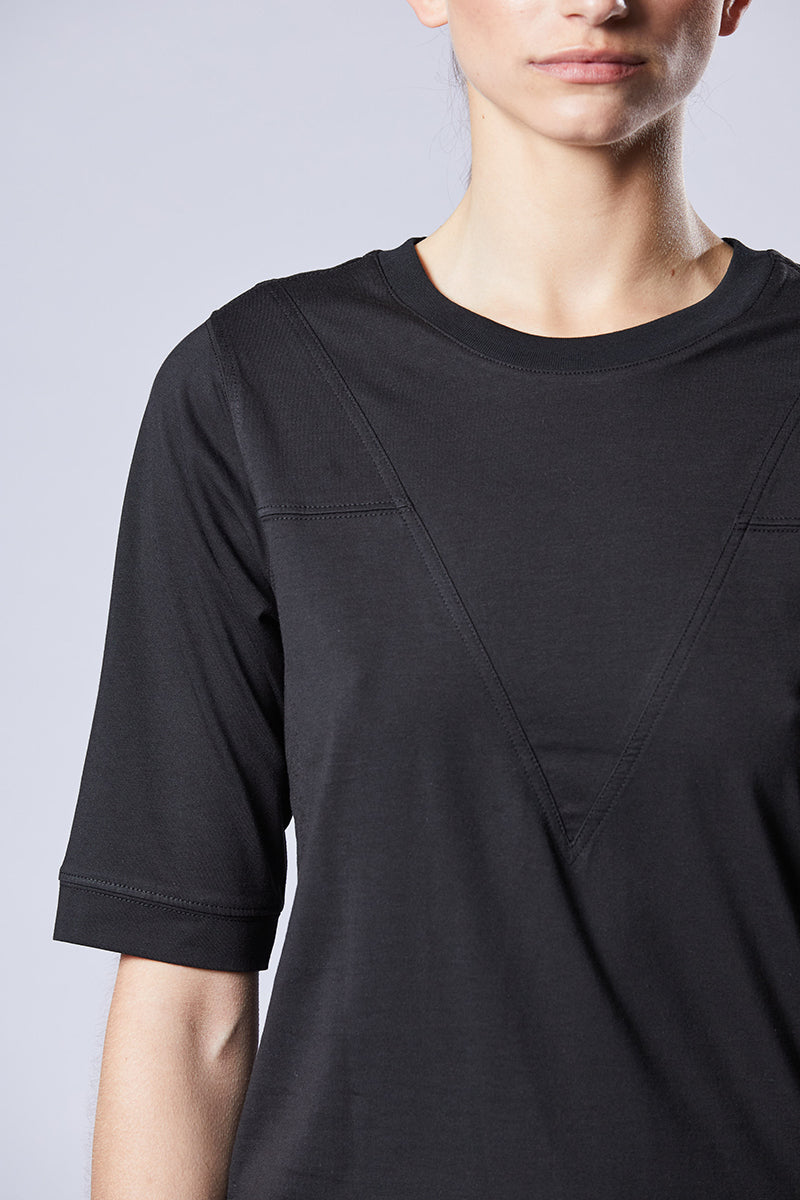 BLACK HALF SLEEVES TOP
