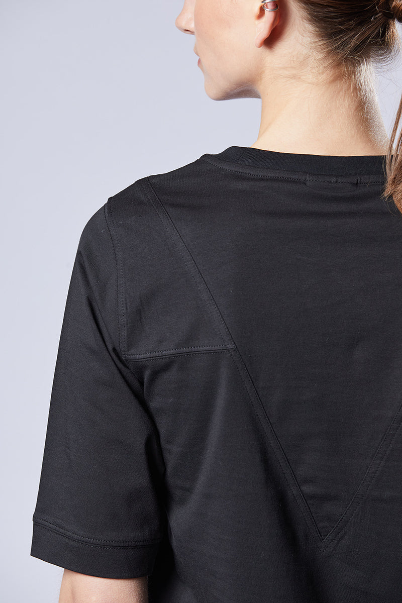 BLACK HALF SLEEVES TOP