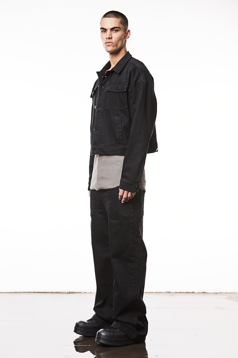 CROPPED OVERSIZE DENIM JACKET