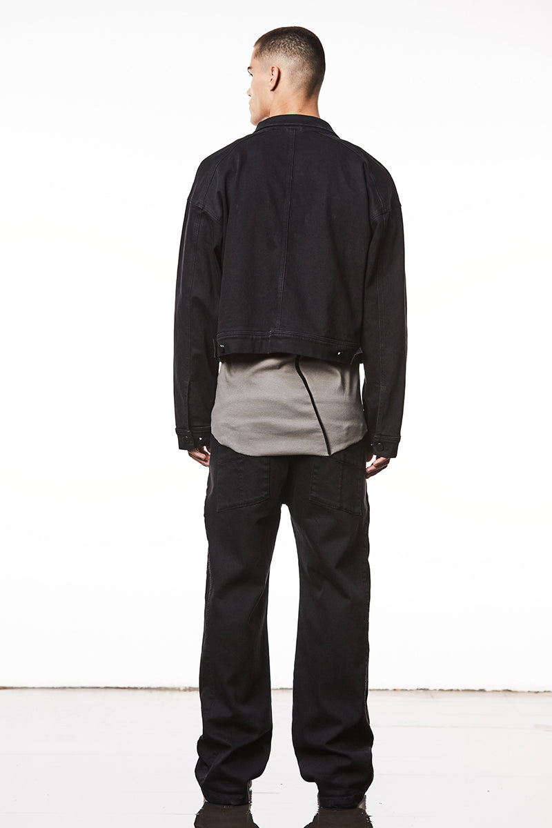 CROPPED OVERSIZE DENIM JACKET