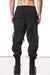 BLACK WASHED CRASHED CARGO TROUSERS