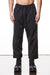 BLACK CROPPED LINEN TROUSERS