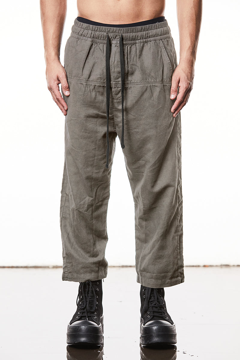 ROCK CROPPED LINEN TROUSERS