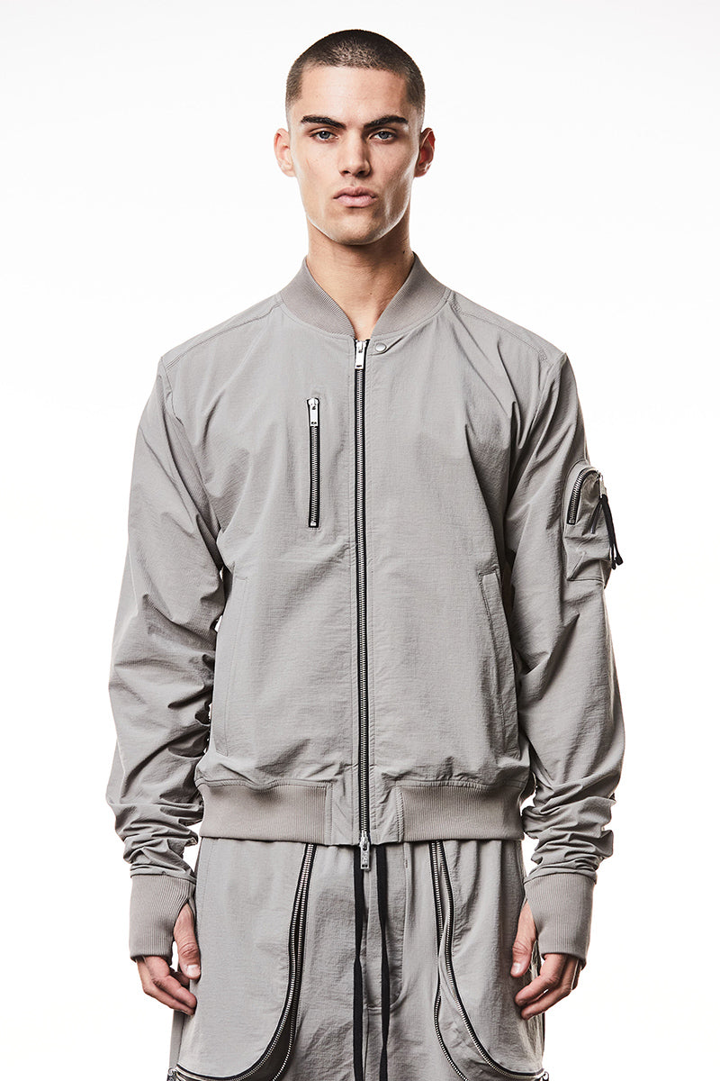 ROCK RISTOP NYLON STRETCH BOMBER JACKET