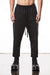 BLACK WOVEN CROPPED LEG TROUSERS