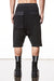 BLACK DROP CROTCH COTTON SHORTS