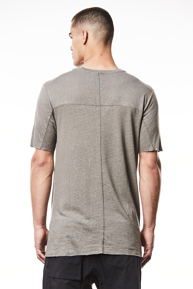 ROCK LINEN V NECK TEE