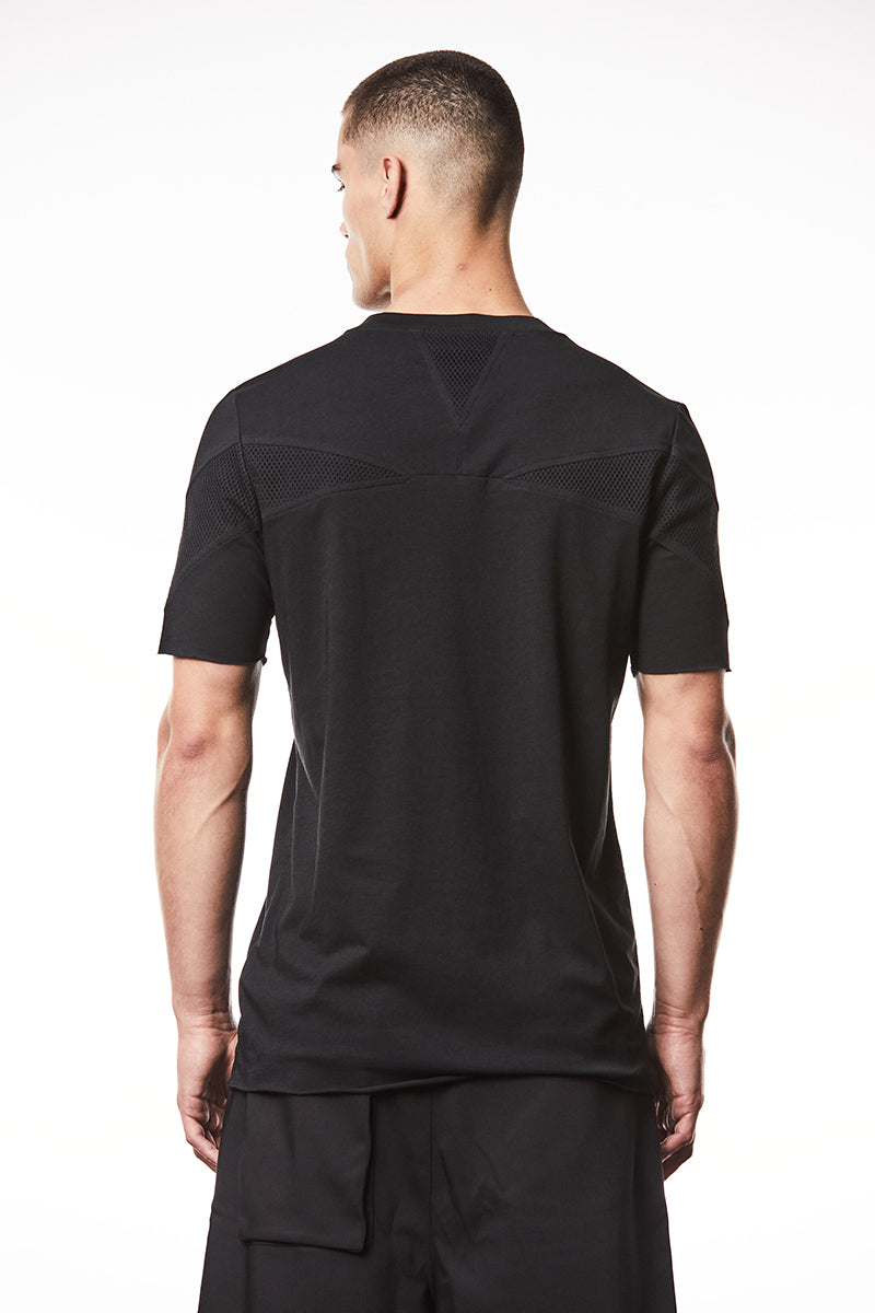 BLACK REGULAR FIT TEE