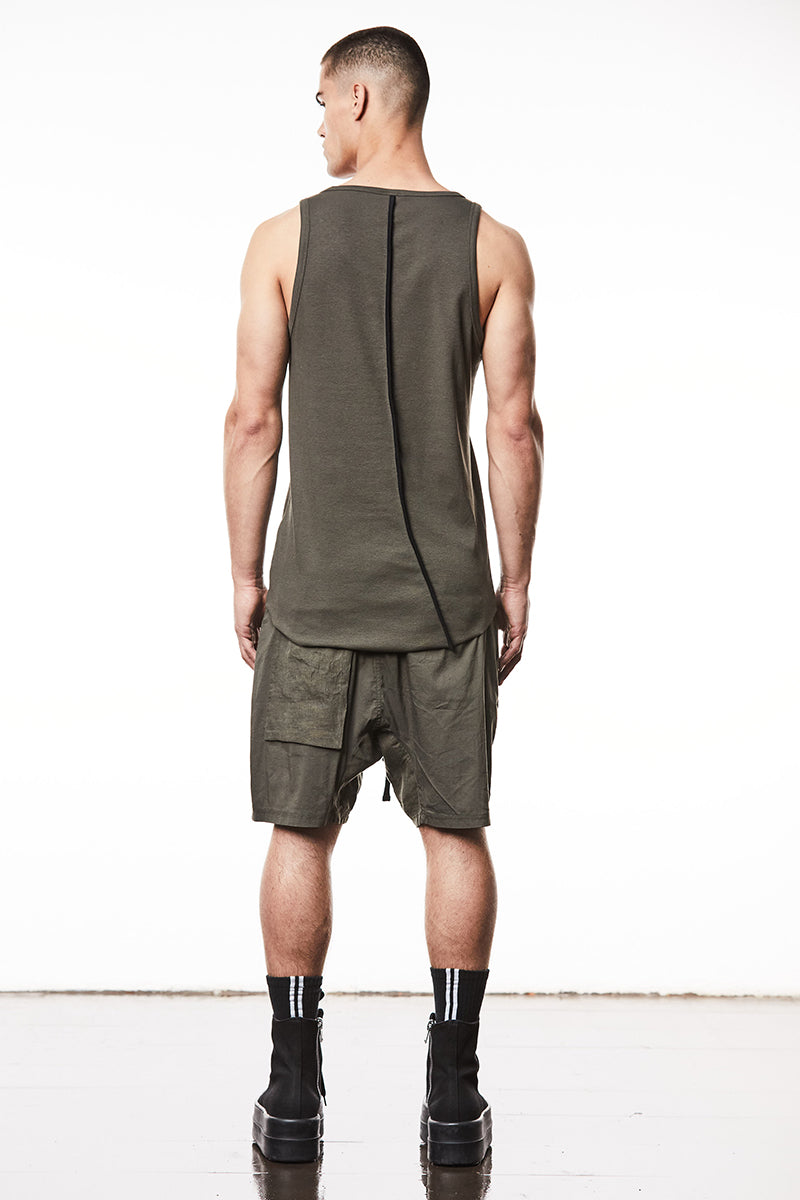 OLIVE NIGHT LONG TANK TOP