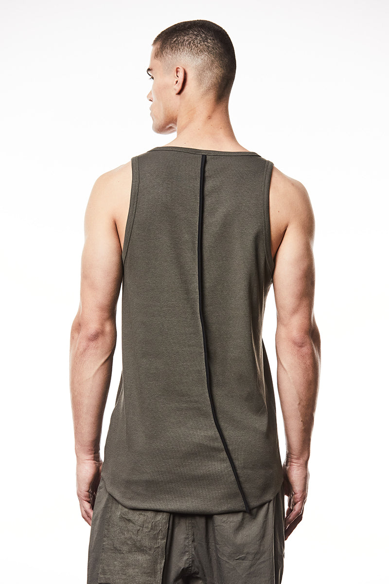 OLIVE NIGHT LONG TANK TOP