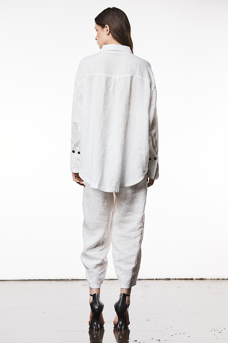OFF WHITE OVER LINEN SHIRT