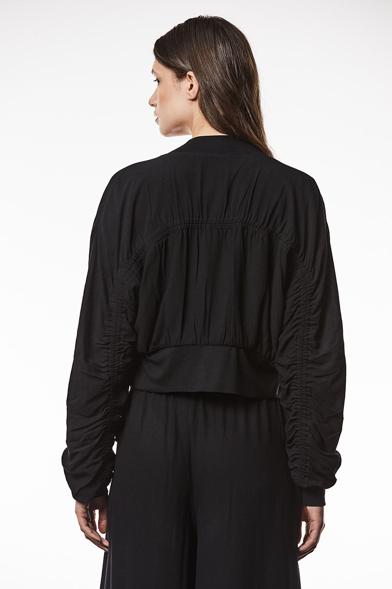 VISCOSE CREPE BOMBER JACKET