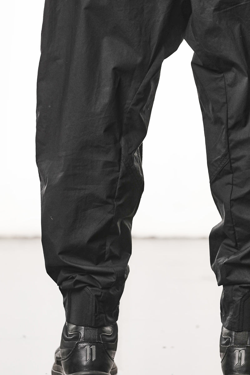 BLACK STRETCH MILANO LOW CROTCH TROUSERS