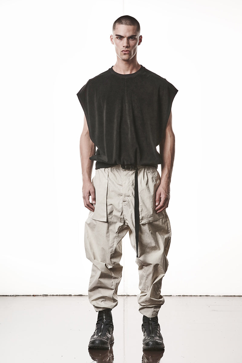 VEGETAL STONE STRETCH MILANO LOW CROTCH TROUSERS