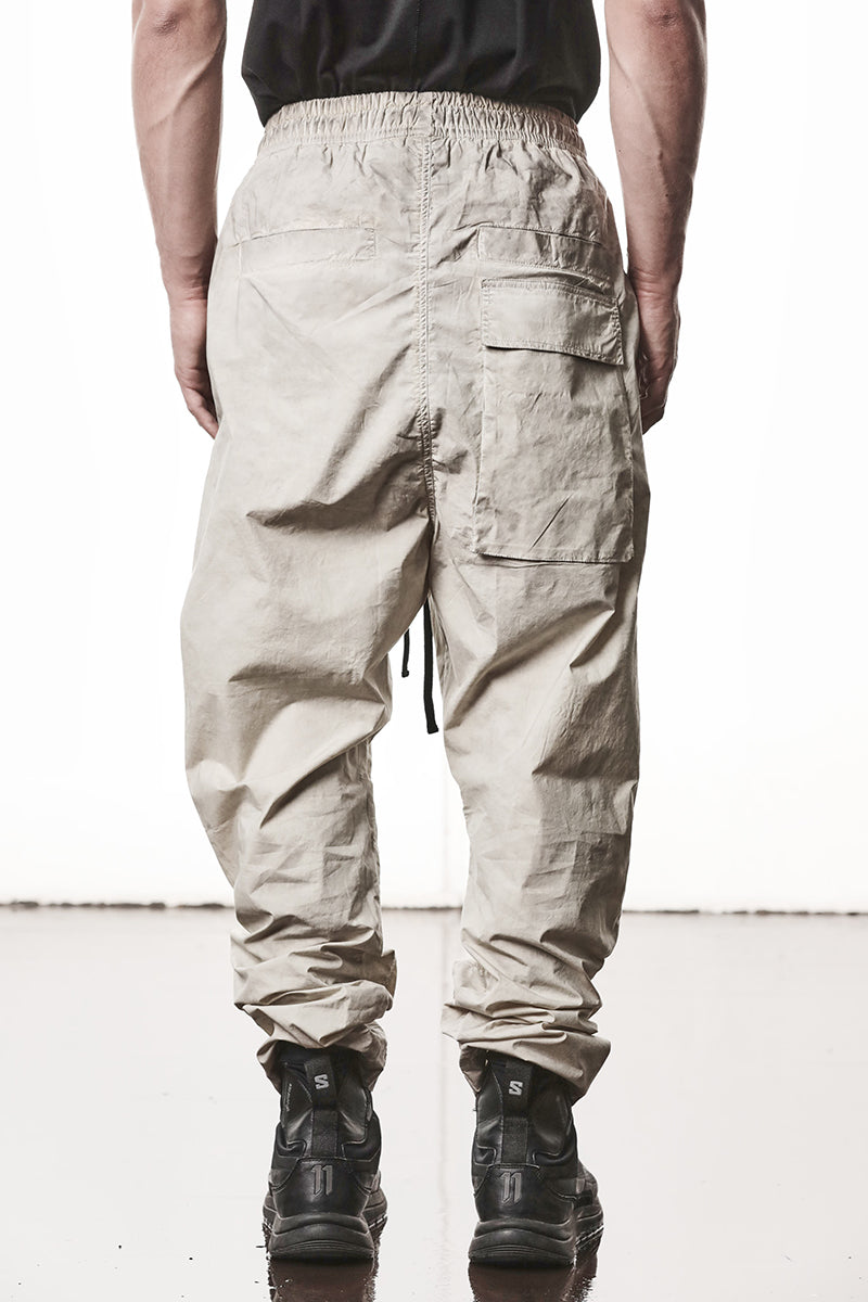 VEGETAL STONE PATCHED POCKETS STRETCH PANTS