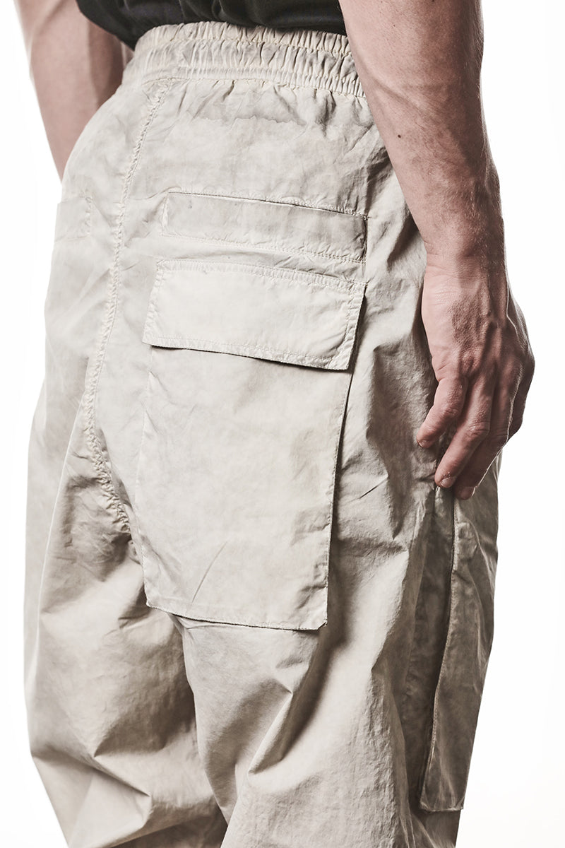 VEGETAL STONE PATCHED POCKETS STRETCH PANTS