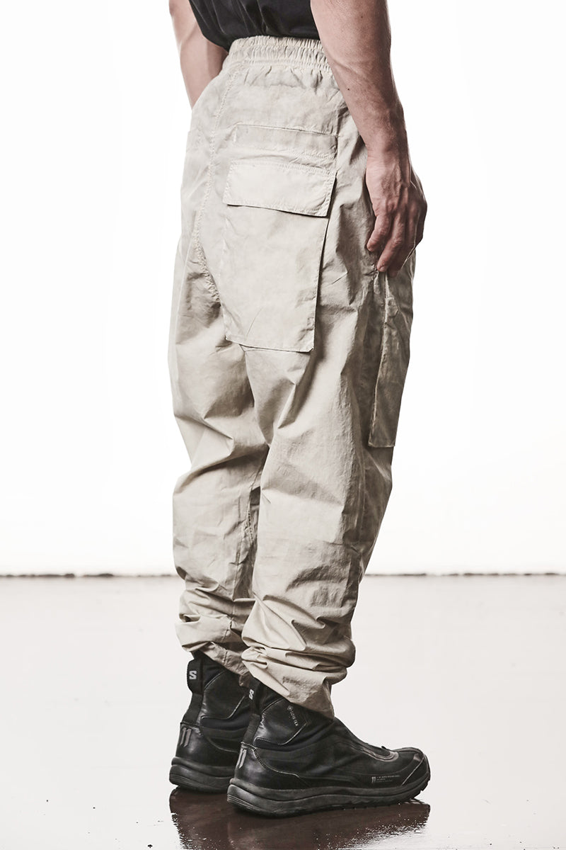 VEGETAL STONE PATCHED POCKETS STRETCH PANTS