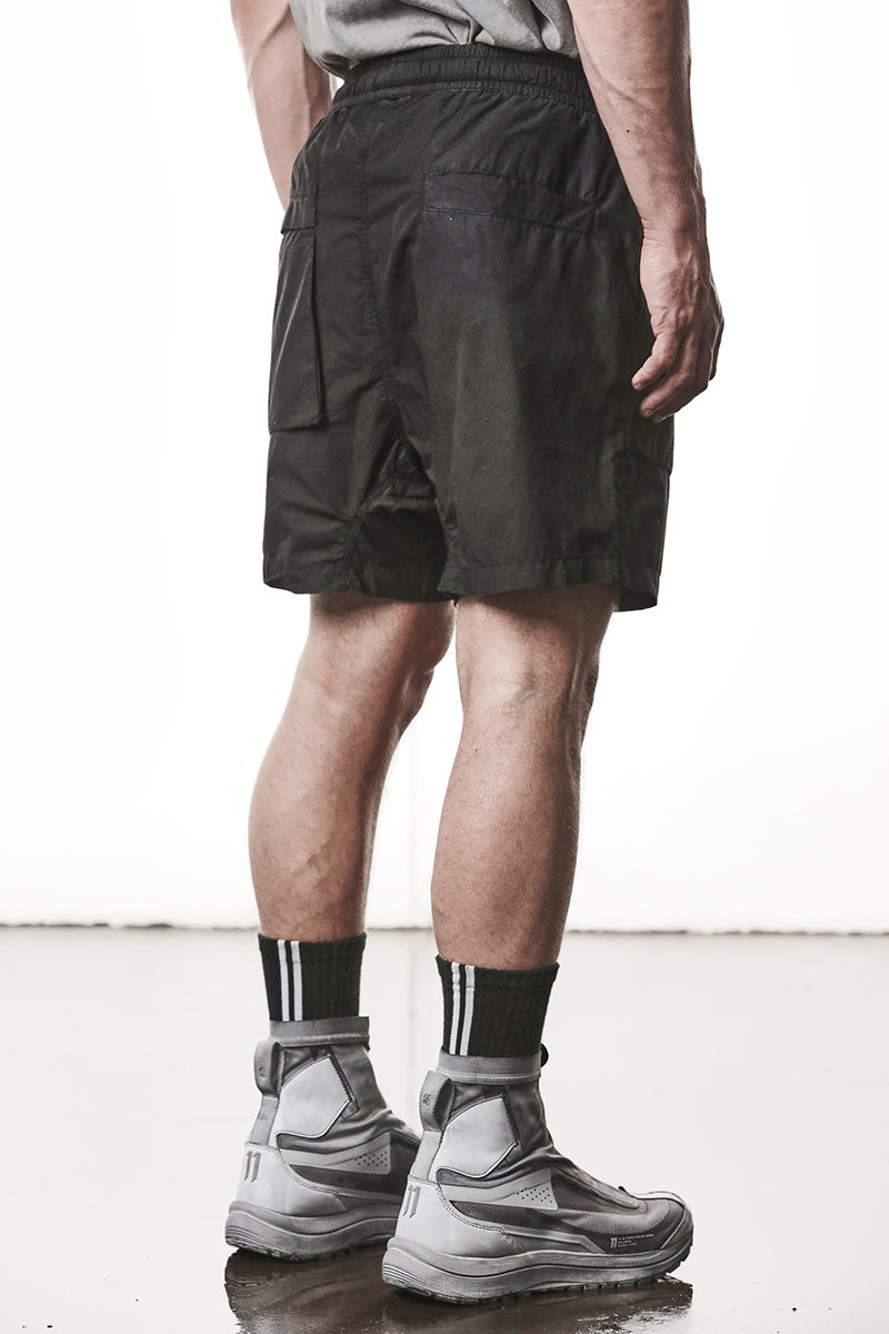 BLACK ORGANIC COTTON SHORTS