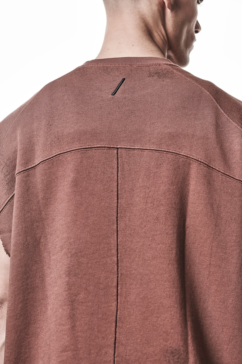 SPRAYED RED OVER SWEAT COTTON TOP