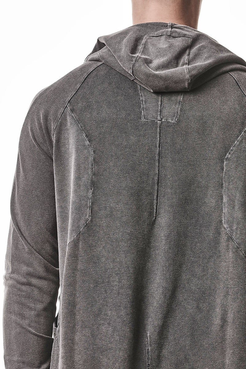 DARK USED GREY HOODED ZIP JACKET