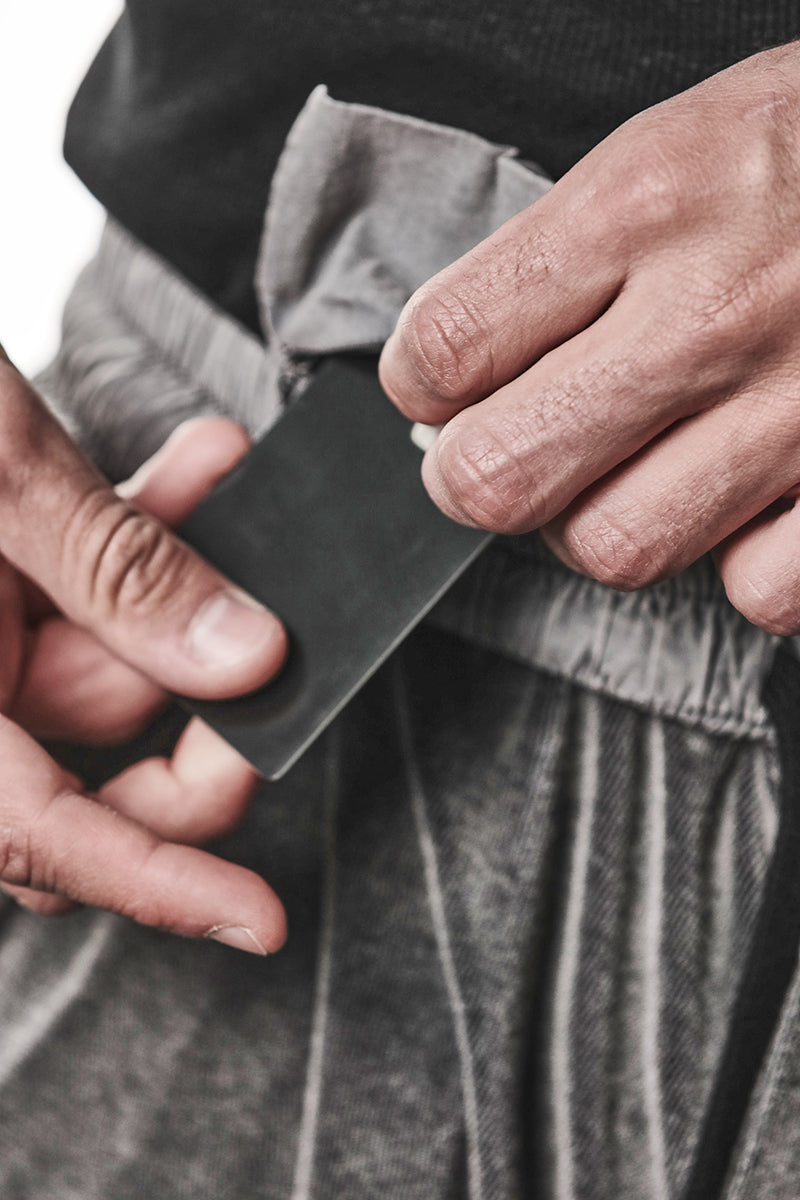 DARK USED GREY COTTON TERRY SHORTS