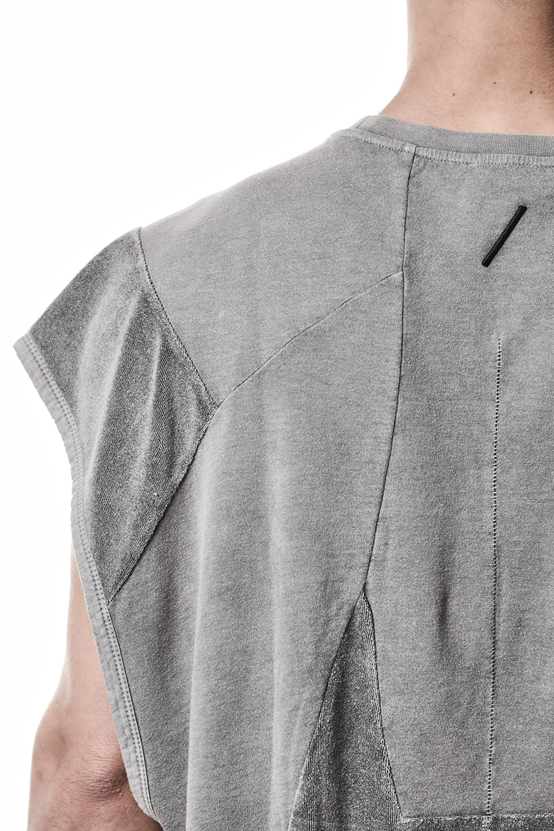 DARK USED GREY COTTON STRETCH OVER TOP