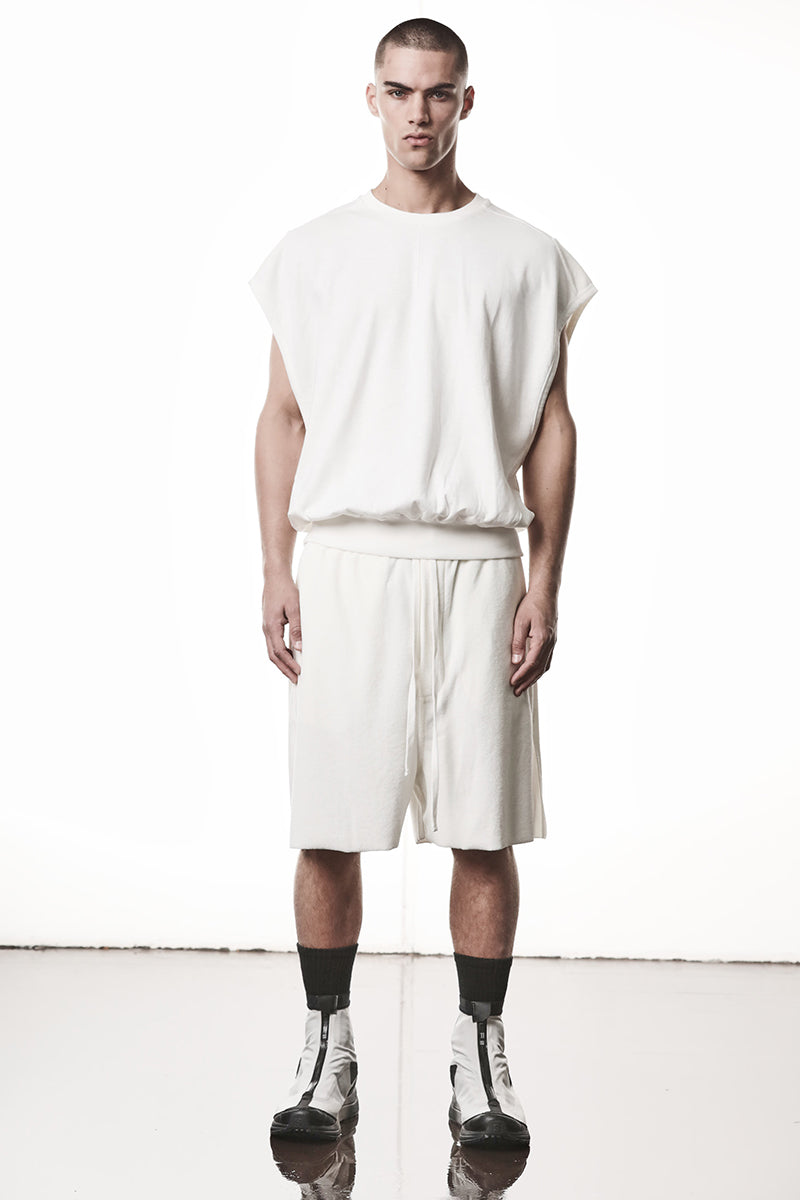 OFF WHITE COTTON STRETCH OVER TOP