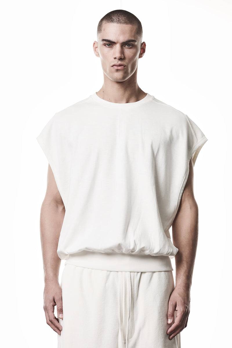 OFF WHITE COTTON STRETCH OVER TOP