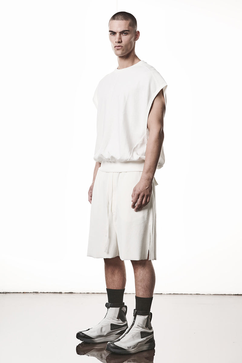 OFF WHITE COTTON STRETCH OVER TOP