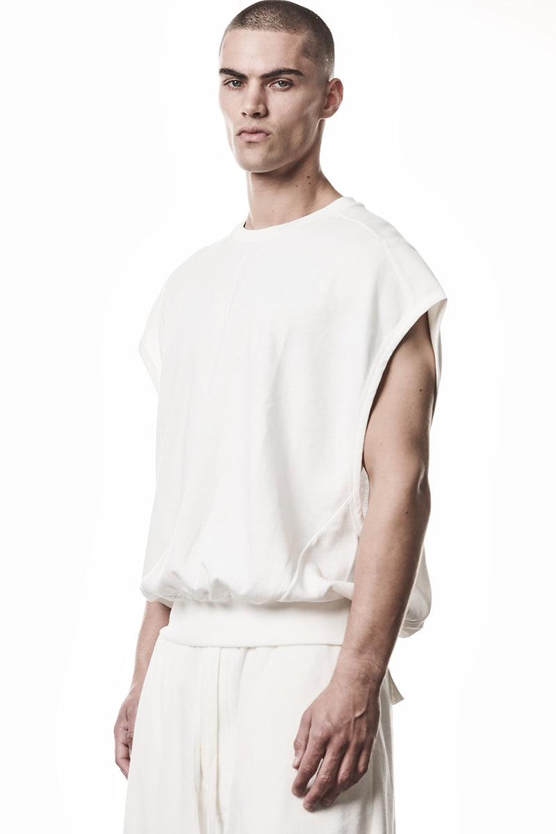 OFF WHITE COTTON STRETCH OVER TOP