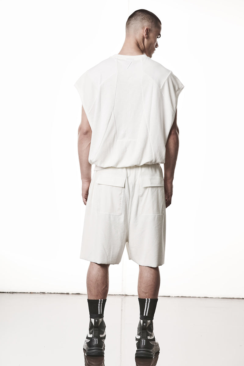 OFF WHITE COTTON STRETCH OVER TOP