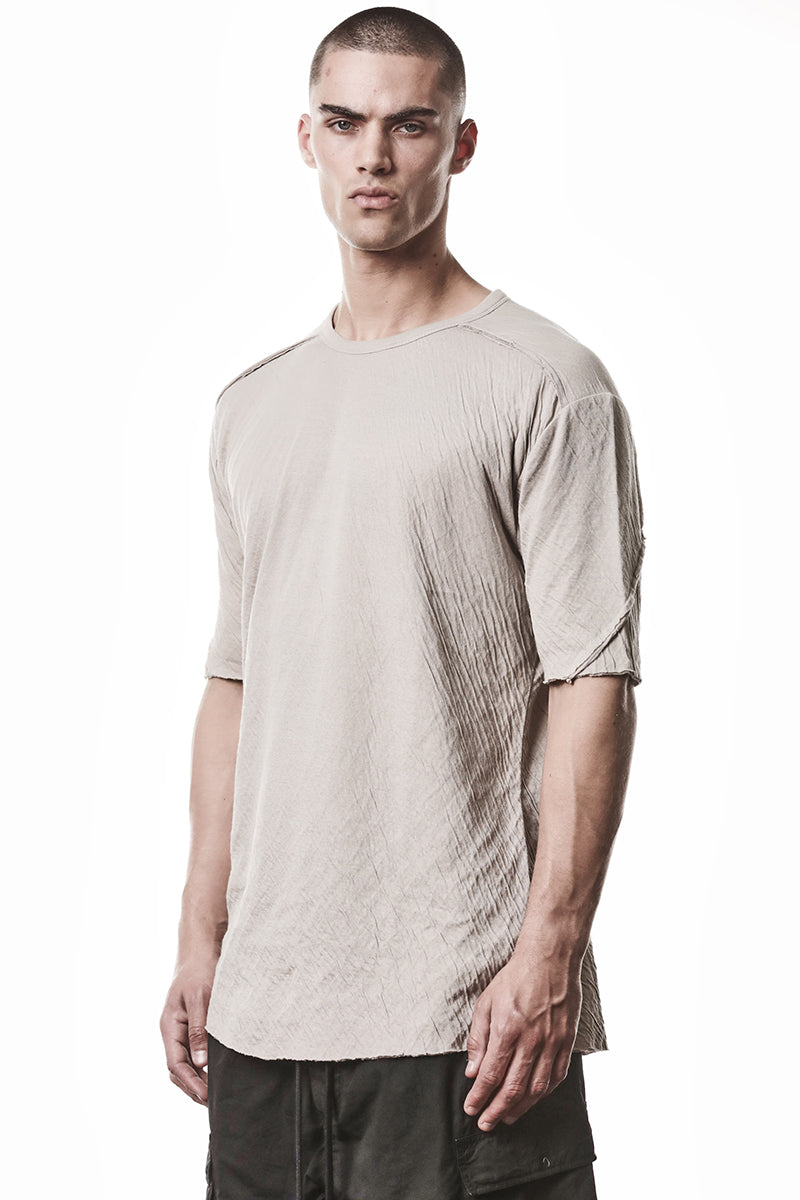 STONE CRASHED BONDED COTTON TEE